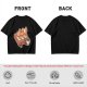 Olive green t-shirt with capybara sushi print design