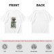 Oversized Army Green T-Shirt With 'Death By Coffee' Skeleton Print