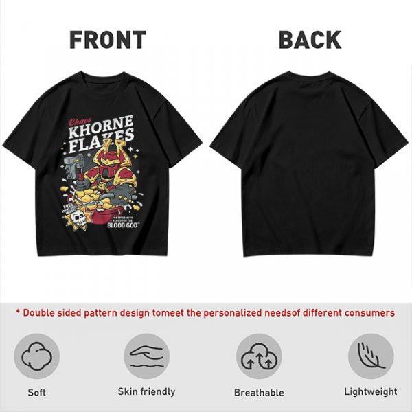 Khorne Flakes Chaos Cereal Themed Graphic T-Shirt