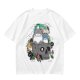 Olive T-shirt with Studio Ghibli Totoro and Spirited Away Characters Print