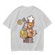 Olive T-Shirt With Cute Dog Chef Cooking Waffles Graphic