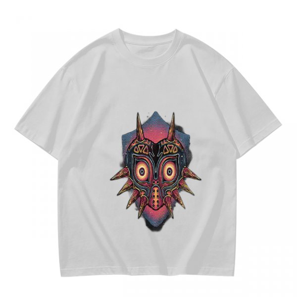 Olive Green T-Shirt With Majora's Mask Graphic Print