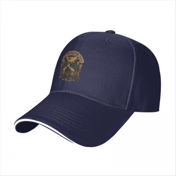 Black Baseball Cap With Mystical Praying Figure Art Print