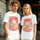Olive T-Shirt with Cute Takoyaki Chef Graphic Print