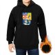 Black hoodie with 'How to Improve Conversations with Racists' graphic print