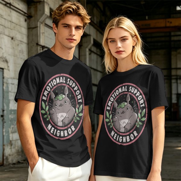 Emotional Support Neighbor Totoro Graphic T-Shirt