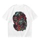 Olive T-Shirt With Dark Fantasy Skull And Monster Graphic Print