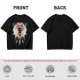Olive Green T-Shirt With Fantasy Forest Spirit Graphic Print