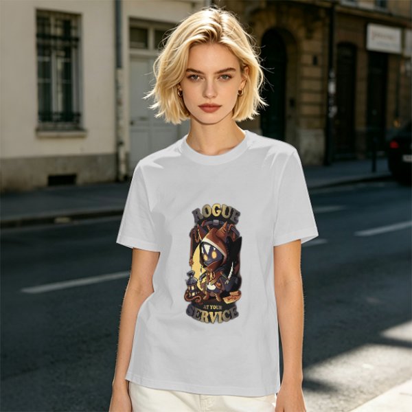 Rogue At Your Service Chibi Character Graphic T-Shirt