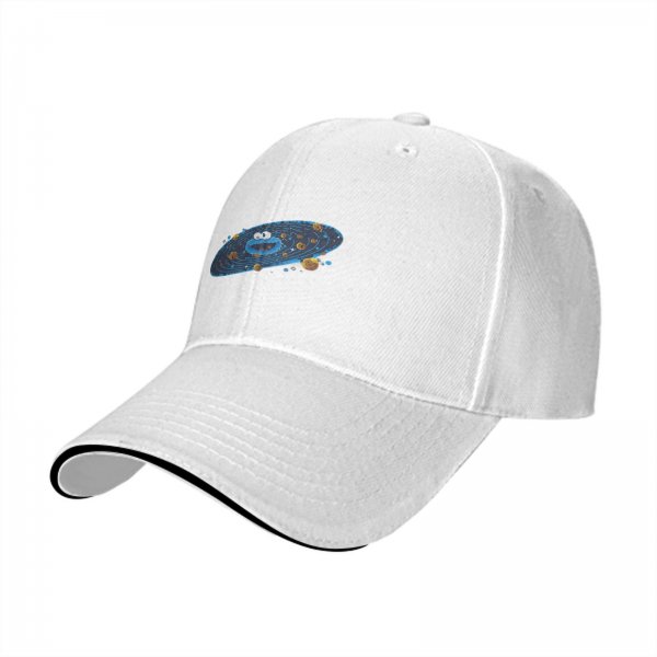 Black Baseball Cap With Cookie Monster Galaxy Print