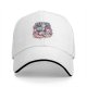 Black baseball cap with cute dinosaur chef and anime character graphic