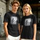 Olive T-Shirt With Horror Staircase Silhouette Graphic