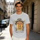 Oversized Olive T-Shirt with Retro Espresso Coffee Mascot Graphic