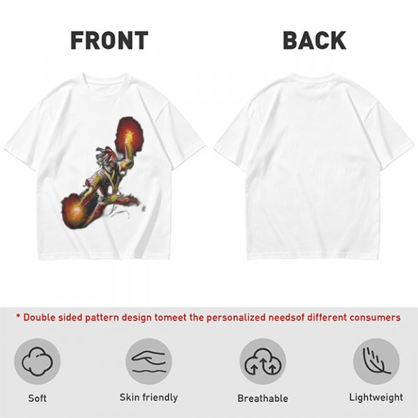 Olive T-shirt with Fire Bending Warrior Graphic Print
