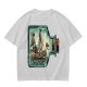 Olive T-Shirt With Pirate Ship In Glass Jar Artwork