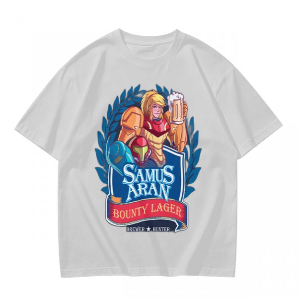 Samus Aran Bounty Lager Graphic T-Shirt
