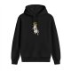 Black Hoodie With Graphic Dog Illustration And Yellow Text