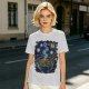 Olive t-shirt with starry night ramen bowl graphic