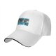 Black Baseball Cap With Thunder Rain Lightning Tarot Card Style Print
