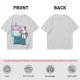 Olive T-Shirt With Cute Artist Cat Art Because Murder Is Wrong Print