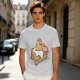 Olive T-Shirt With Cute Lazy Egg On Toast And Bacon Print