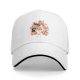 Black Baseball Cap With Christmas Gingerbread Cat Print
