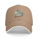 Black Baseball Cap with Traditional Landscape Art Print