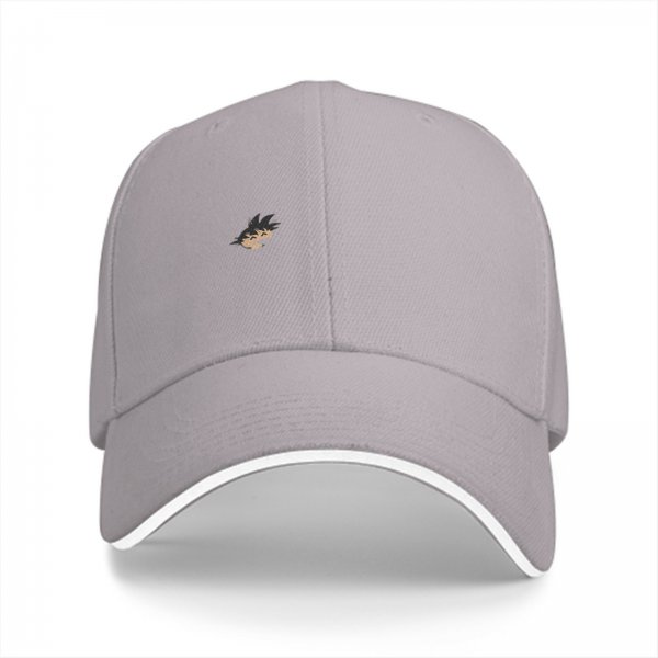 Black Baseball Cap With Small Anime Character Embroidery