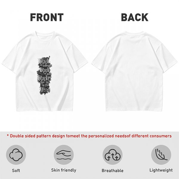 Olive Green T-Shirt with Gothic Witch Themed Text Print
