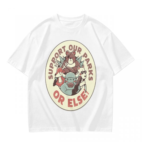 Support Our Parks Or Else Wildlife Graphic T-Shirt