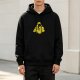 Black Hoodie With Black Cat Peeking From Pile Of Lemons