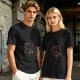 Olive green graphic t-shirt with dark fantasy creature print