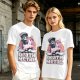 Olive t-shirt with cute grim reaper riding unicorn and death metal graphic