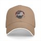 Black baseball cap with retro raccoon and cat trash can graphic