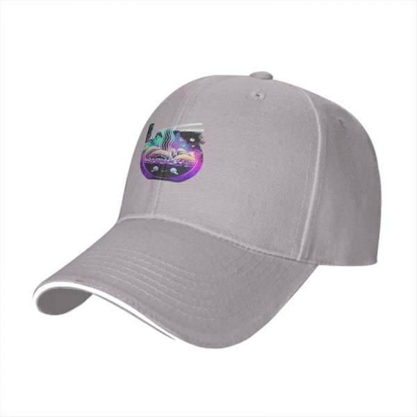 Black Baseball Cap With Galaxy Ramen Bowl Art