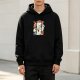 Black hoodie with 'Slow Foods' cute fast food animal graphic