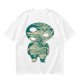 Olive T-Shirt With Fantasy Forest Spirit Graphic Print