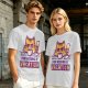 Olive t-shirt with a grumpy cat needing a vacation print