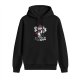 Black hoodie with 'I Am Deadly Serious' clown and skull graphic
