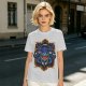 Olive T-Shirt With Fantasy Beholder Monster Graphic Print