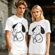 Olive Green T-Shirt With Cartoon Dog Holding Hot Drink Graphic