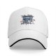 Black baseball cap with retro 90s media graphic print