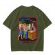 Olive graphic t-shirt with 'Sell Your Soul' kids stand print