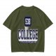 Olive College Graphic T-Shirt with 538 Print Design