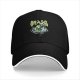 Black baseball cap with water-themed character graphic and Japanese text