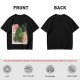 Olive T-Shirt with Totoro Cherry Blossom Stamp Art Print