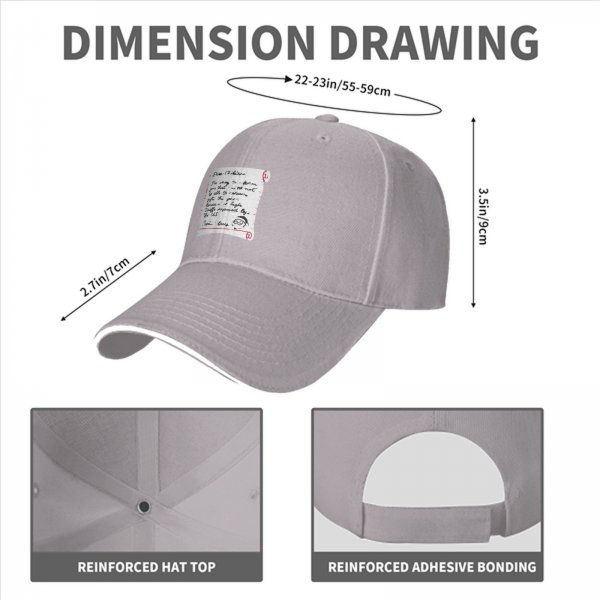 Black baseball cap with funny Santa note print about gift delays