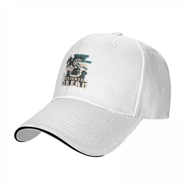 Black baseball cap with 'Fueled by Coffee & Existential Dread' grim reaper graphic
