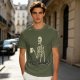 Olive Skeleton Holding Coffee Mug In Water Graphic T-Shirt