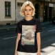 Olive t-shirt with ukiyo-e style Howl's Moving Castle print